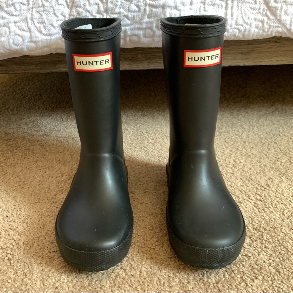 Hunter Kids Black Rain Boots